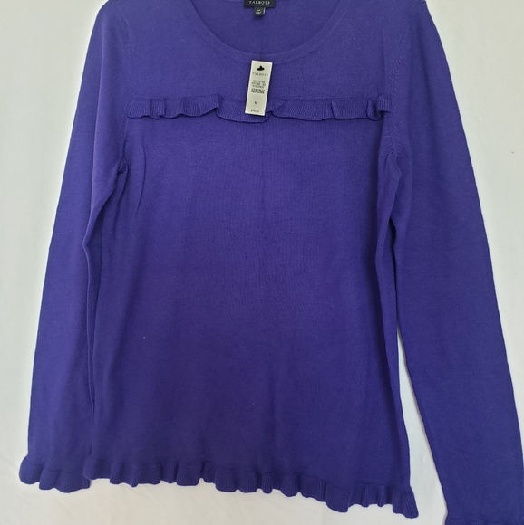 Talbot Purple Sweater With Ruffle Details - Picture 1 of 5
